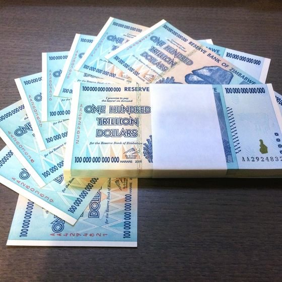 100 Trillion Dollar Zimbabwe Silver Bar Bank Note Safari Jungle Victoria Falls 8 